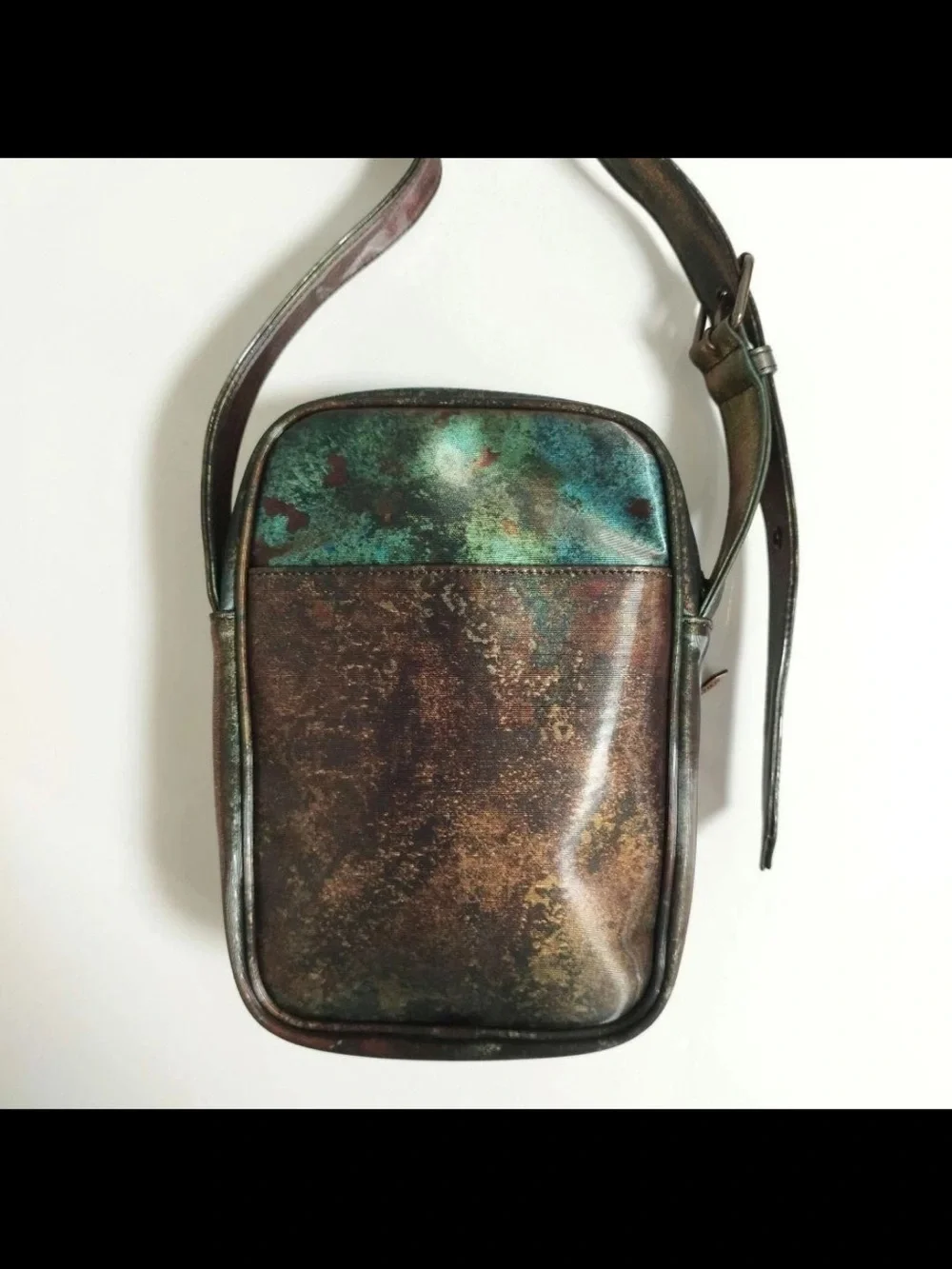 Jean Paul Gaultier Two-Tone Brown and Green Messenger Bag